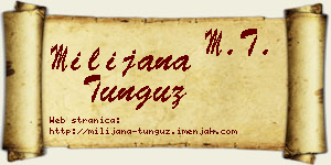 Milijana Tunguz vizit kartica